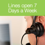 Telephone Lines Open 7 Days a Week