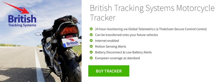 British Tracking Systems Motorcycle Tracker