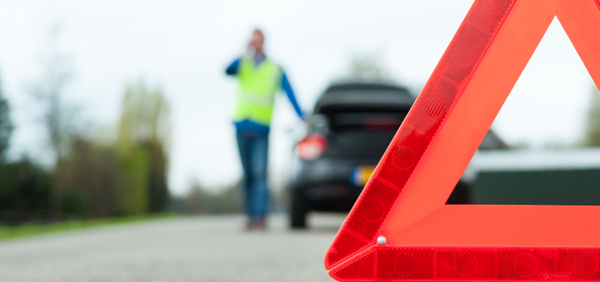 Man breaking down with Triangle