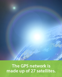 The GPS network is made up of 27 satellites