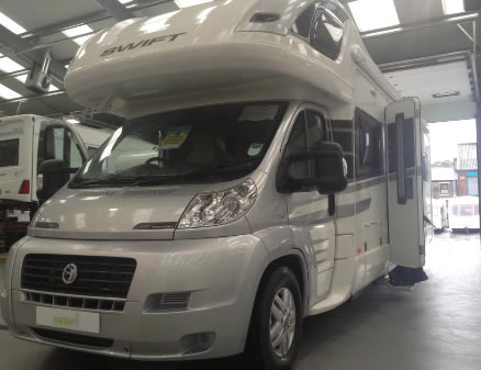 Swift Motorhome in garage 