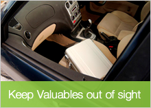 Keep Valuables Out of Sight