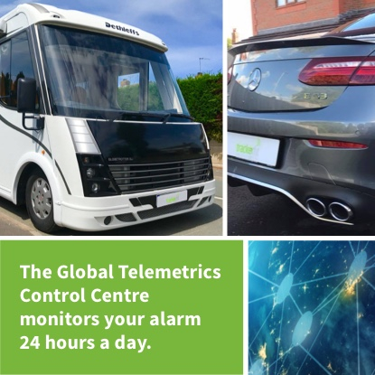 The global telemetrics control centre monitors your alarm 24 hours a day